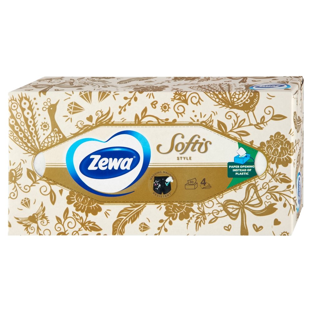 Zewa Softis box papierové vreckovky, 4-vrstvovou